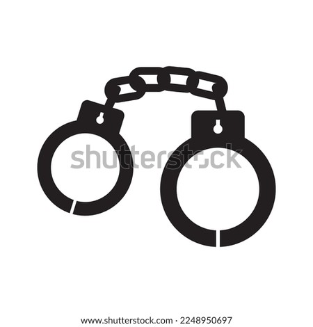 handcuffs icon vector illustration symbol design