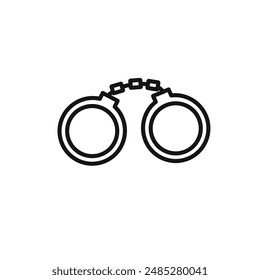 Handcuffs icon vector set collection for web