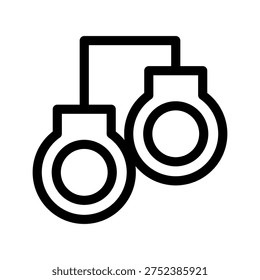 Handcuffs Icon Vector Symbol Design Illustration