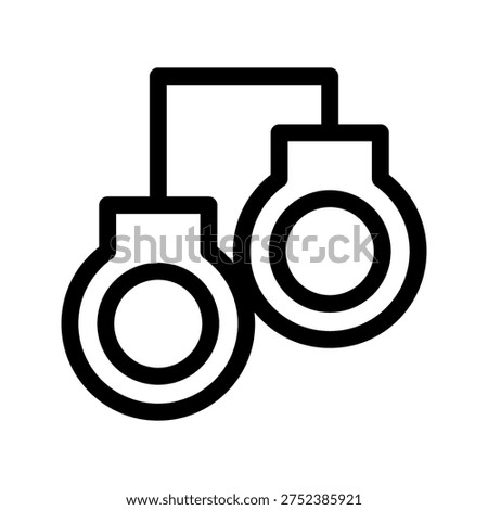 Handcuffs Icon Vector Symbol Design Illustration