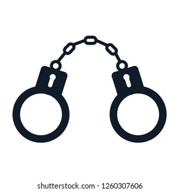 Handcuffs icon vector template