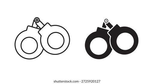 Iconos de esposas. Icono lineal de Vector aislado sobre fondo blanco.