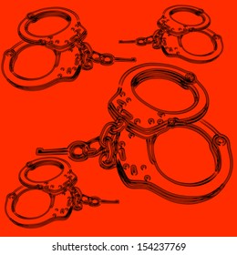 handcuffs, illustratio