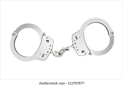 Handcuffs isolated on white background