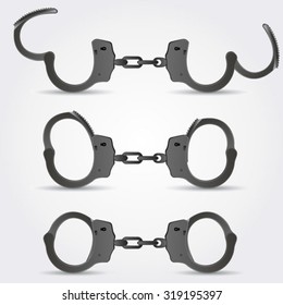 Handcuffs isolated on white background