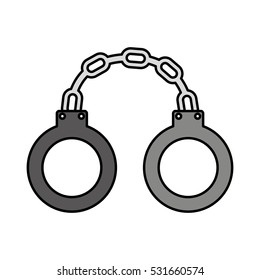 handcuffs justice isolated icon vector illustration design