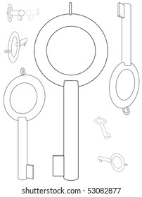 Handcuffs Key Vector 01