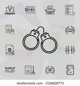 Handcuffs, law icon. Universal set of law and justice for website design and development, app development