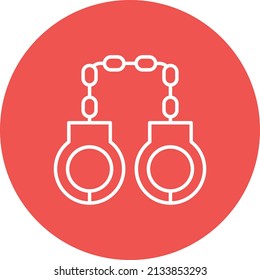 Esposas línea de círculo imagen vectorial. También se puede usar para aplicaciones web, aplicaciones móviles y medios impresos.