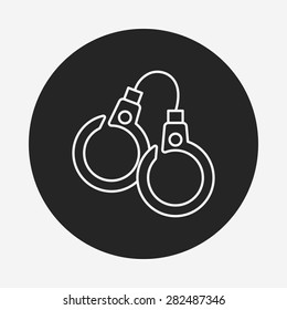 Handcuffs line icon