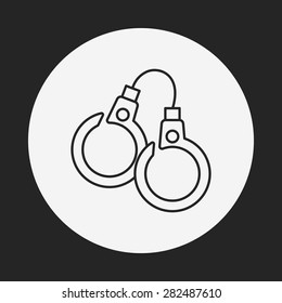 Handcuffs line icon