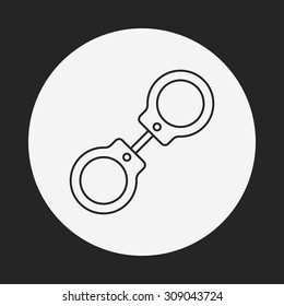 Handcuffs line icon