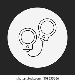 Handcuffs line icon