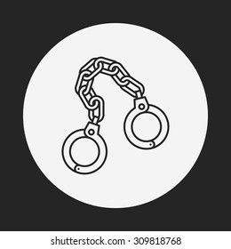 Handcuffs line icon