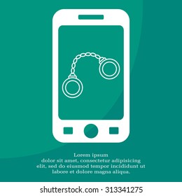 Handcuffs line icon