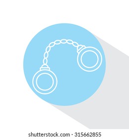 Handcuffs line icon