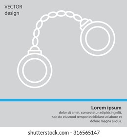 Handcuffs line icon