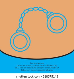 Handcuffs line icon