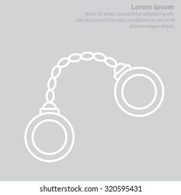 Handcuffs line icon
