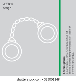 Handcuffs line icon