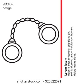 Handcuffs line icon