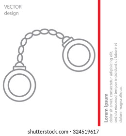 Handcuffs line icon
