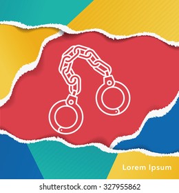 Handcuffs line icon