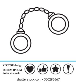 Handcuffs line icon