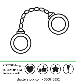 Handcuffs line icon