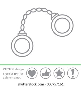 Handcuffs line icon