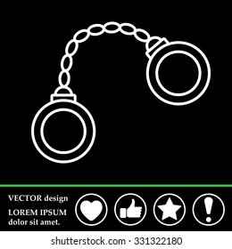 Handcuffs line icon