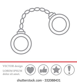Handcuffs line icon