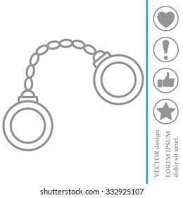Handcuffs line icon