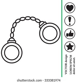 Handcuffs line icon