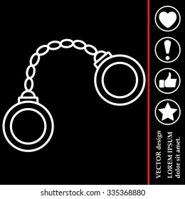 Handcuffs line icon