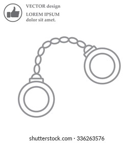 Handcuffs line icon