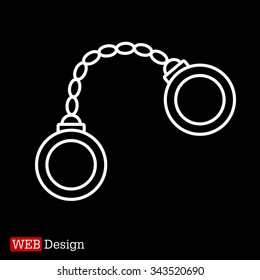 Handcuffs line icon