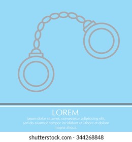 Handcuffs line icon