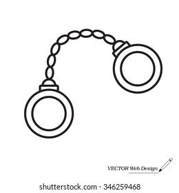 Handcuffs line icon