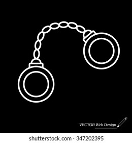 Handcuffs line icon
