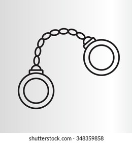 Handcuffs line icon