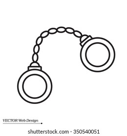 Handcuffs line icon