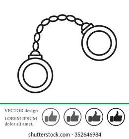 Handcuffs line icon