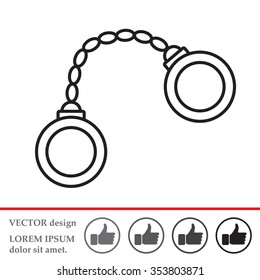 Handcuffs line icon