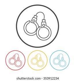 Handcuffs line icon