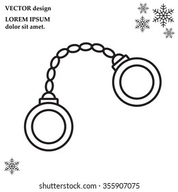 Handcuffs line icon