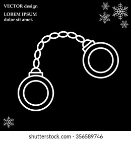 Handcuffs line icon