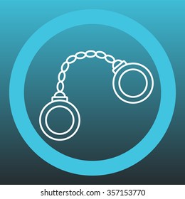 Handcuffs line icon