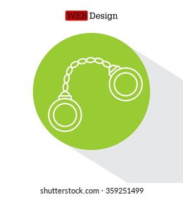 Handcuffs line icon