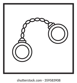 Handcuffs line icon